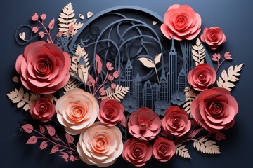 Love Blooms in the Urban Jungle: Mesmerizing Paper Cut Roses Embrace the Heart of the City