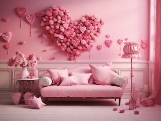 Enchanting Love Haven: A Dreamy Valentine's Day Escape in a Blissful Pink Room