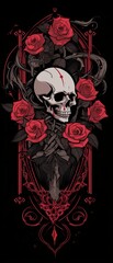 Enchanting Gothic Valentine's Card: Rose Heart Intricately Adorns Decadent Illustration