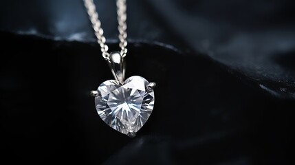 Sparkling Love: Exquisite Diamond Heart Necklace Shimmers with Romance and Elegance