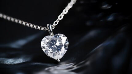 Sparkling Love: Exquisite Diamond Heart Necklace Shimmers with Romance and Elegance