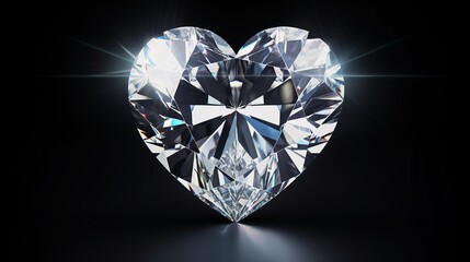 Sparkling Elegance: Mesmerizing Heart Diamond Shimmers with Love and Luxury