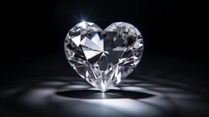 Sparkling Elegance: Mesmerizing Heart Diamond Shimmers with Love and Luxury