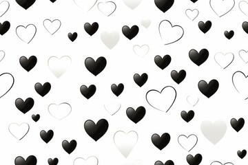 Fototapeta premium Pattern of small hearts, background. Valentine's day concept. Backdrop with copy space for an inscription.