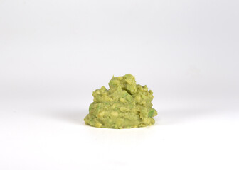 Small Pile of Guacamole on White