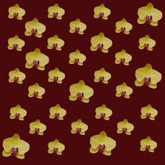 seamless pattern with orchids