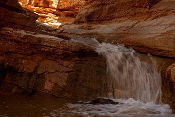 Close Up of Wide Waterfall In Sulfur Creek