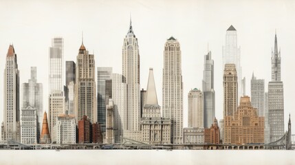 Fototapeta na wymiar Cityscape Chronicles: A Timeless Tapestry of Architectural Marvels Unveiling the Evolution of Urban Skylines