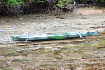 Boat on a dry beach