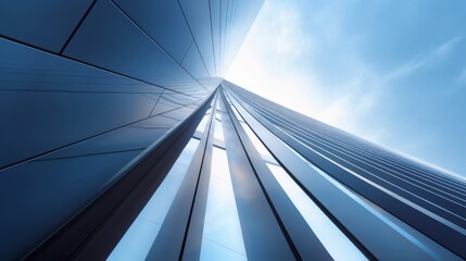 Skyward Soar: A Captivating Perspective of Aspiration in Abstract Skyscraper Architecture