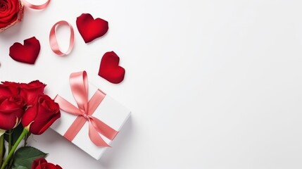 Discover 'Love Unwrapped': a heart-shaped gift box and roses on a delicate card, offering a timeless expression of affection. Ideal for any occasion with space for personalized messages.