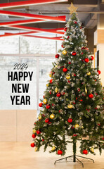 Christmas tree. Happy new year 2024 - 700838294