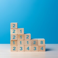 2024 New Year Countdown: Embrace the Future with a Loading Bar of Possibilities on a Vibrant Blue Background - Inspiring Action and Goal Setting