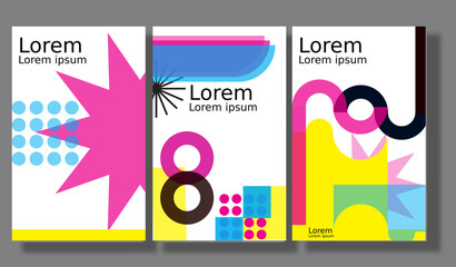 Risograph cmyk editorial vector design