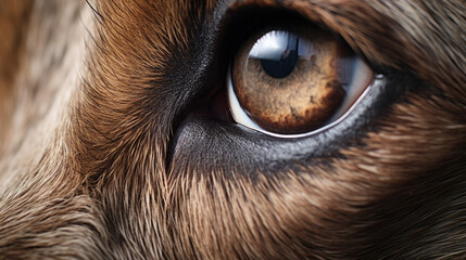 Close up of a dog's kind eye - obrazy, fototapety, plakaty