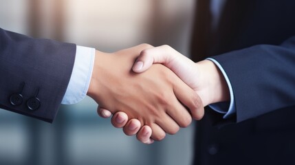 Obraz premium Trust in Partnership: Captivating Close-Up of Business People Sealing a Deal with a Handshake on a White Background - Symbolizing Confidence, Cooperation, and Successful Negotiations