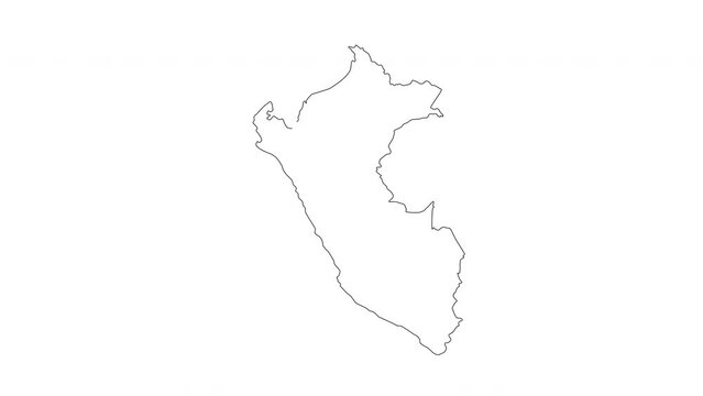 Animated sketch of Peru map icon