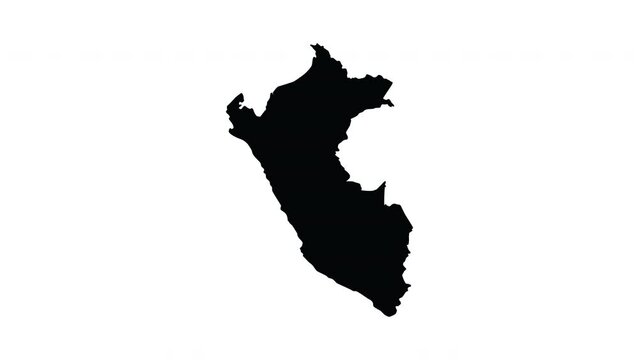 Animation forms a Peru map icon