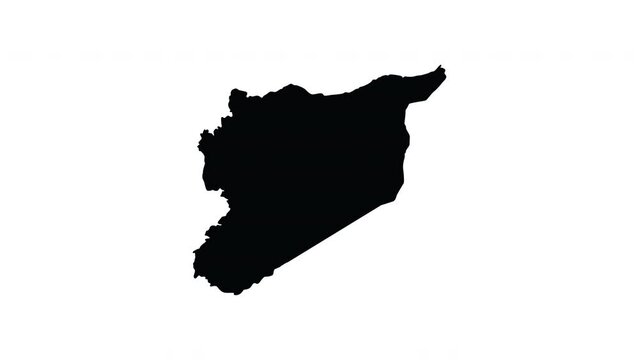 Animation forms a Syrian map icon