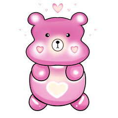 Cute cub Valentin's day