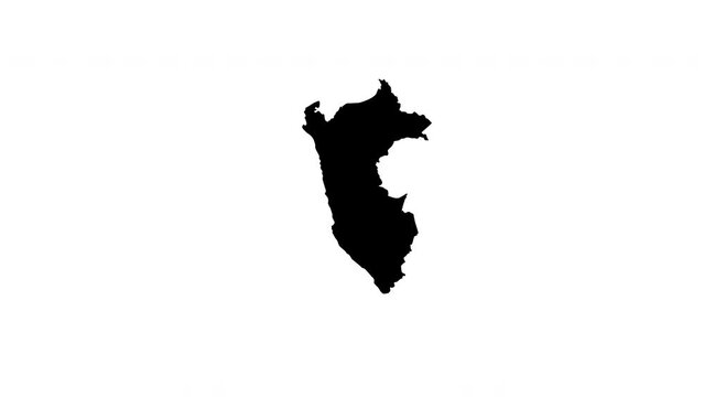 video animation of Peru map icon
