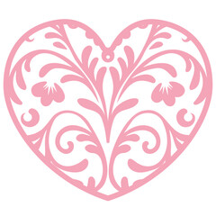 Damask ornated heart