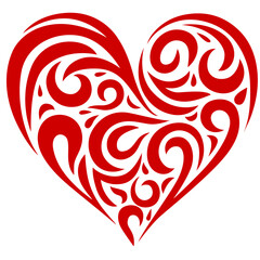 Damask ornated heart