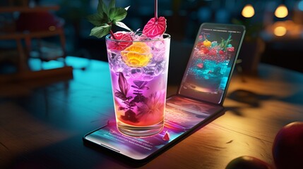 Mixology Magic: Explore Exotic Craft Cocktails with Our Vibrant 3D App and Shake Up Your Taste Buds! - obrazy, fototapety, plakaty