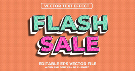 Flash sale vector text effect