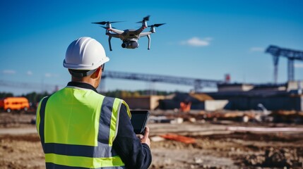 Captivating Aerial Perspectives: Skilled Drone Operator Captures Thrilling Construction Site Footage
