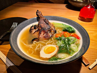ramen with chicken and vegetables
