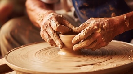 Masterful Artistry: Captivating Hands Sculpting Pottery with Precision and Passion