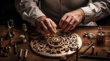 Timeless Mastery: The Artistry of a Clockmaker's Hands