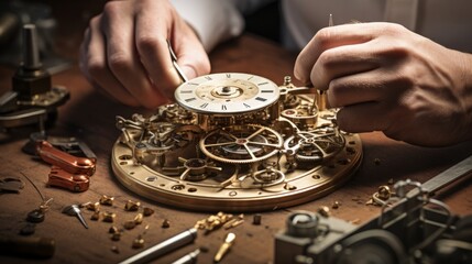 Timeless Mastery: The Artistry of a Clockmaker's Hands