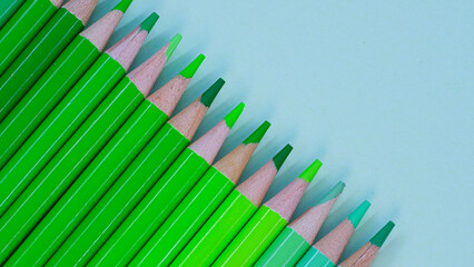 colored pencils, colors, green