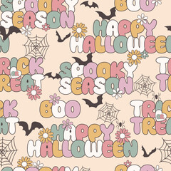 Halloween Season Text Pattern Design