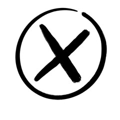 Obraz premium black cross mark icon