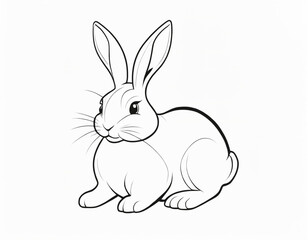 rabbit. cartoon coloring book