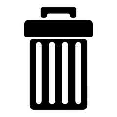Social media icon. Trashcan icon on flat style