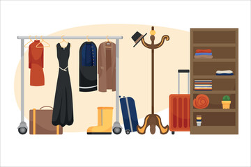 Unwanted stuff for garage sale on white background