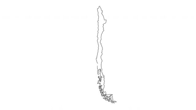 Animated sketch of Chile country map icon