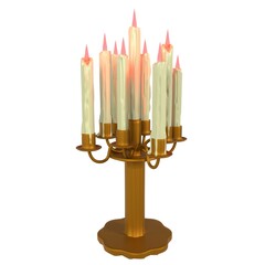 Fototapeta premium Candle isolated on white background