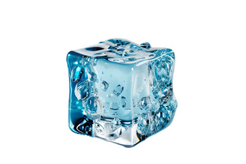 Ice cube isolated on white background. 