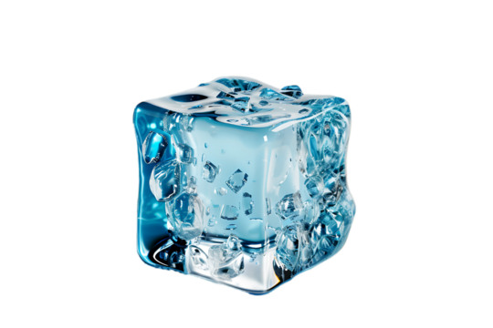 Ice cube isolated on white background. 