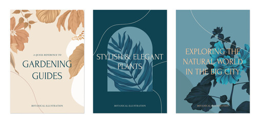 Botanical poster template design, nature concept