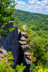 A rocky path to the top of a mountain