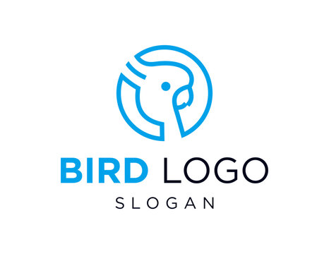 The logo design is about Bird and was created using the Corel Draw 2018 application with a white background.