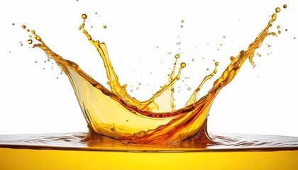 Splash of the oil at isolated white background.