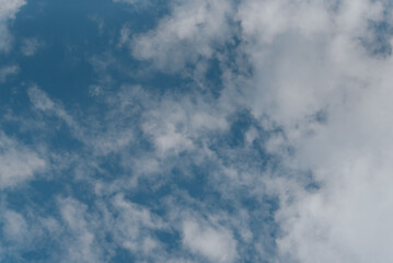 Blue sky covered with white clouds