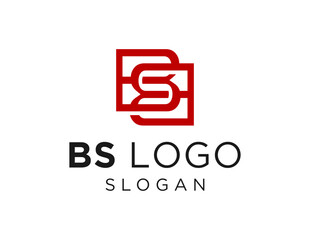 The logo design is about Letter BS and was created using the Corel Draw 2018 application with a white background.